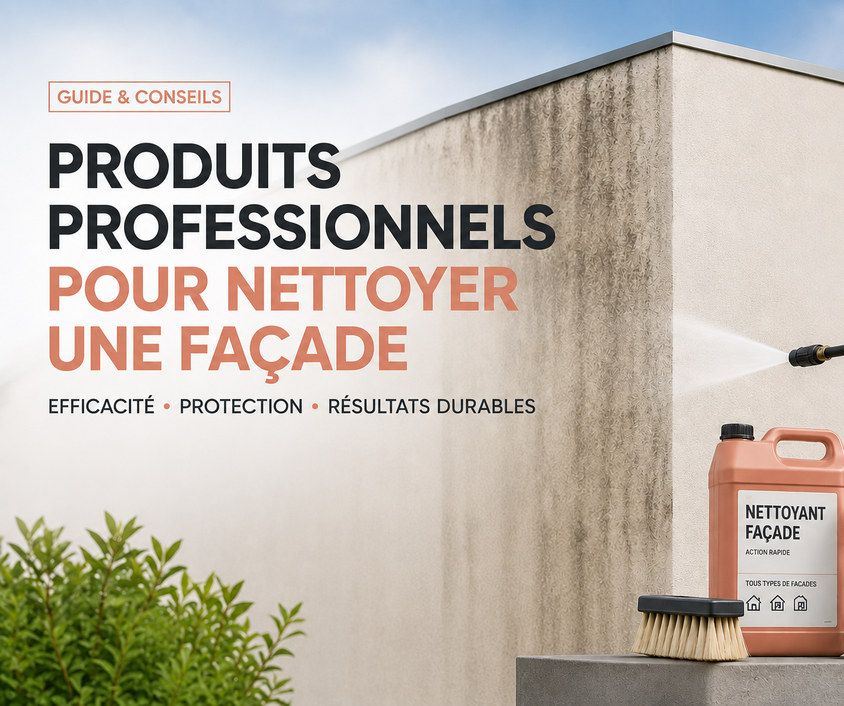 Produits pour nettoyer une façade
