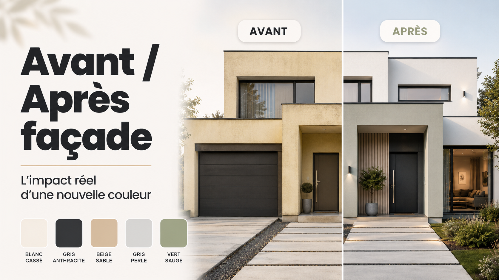 Avant après couleur de façade