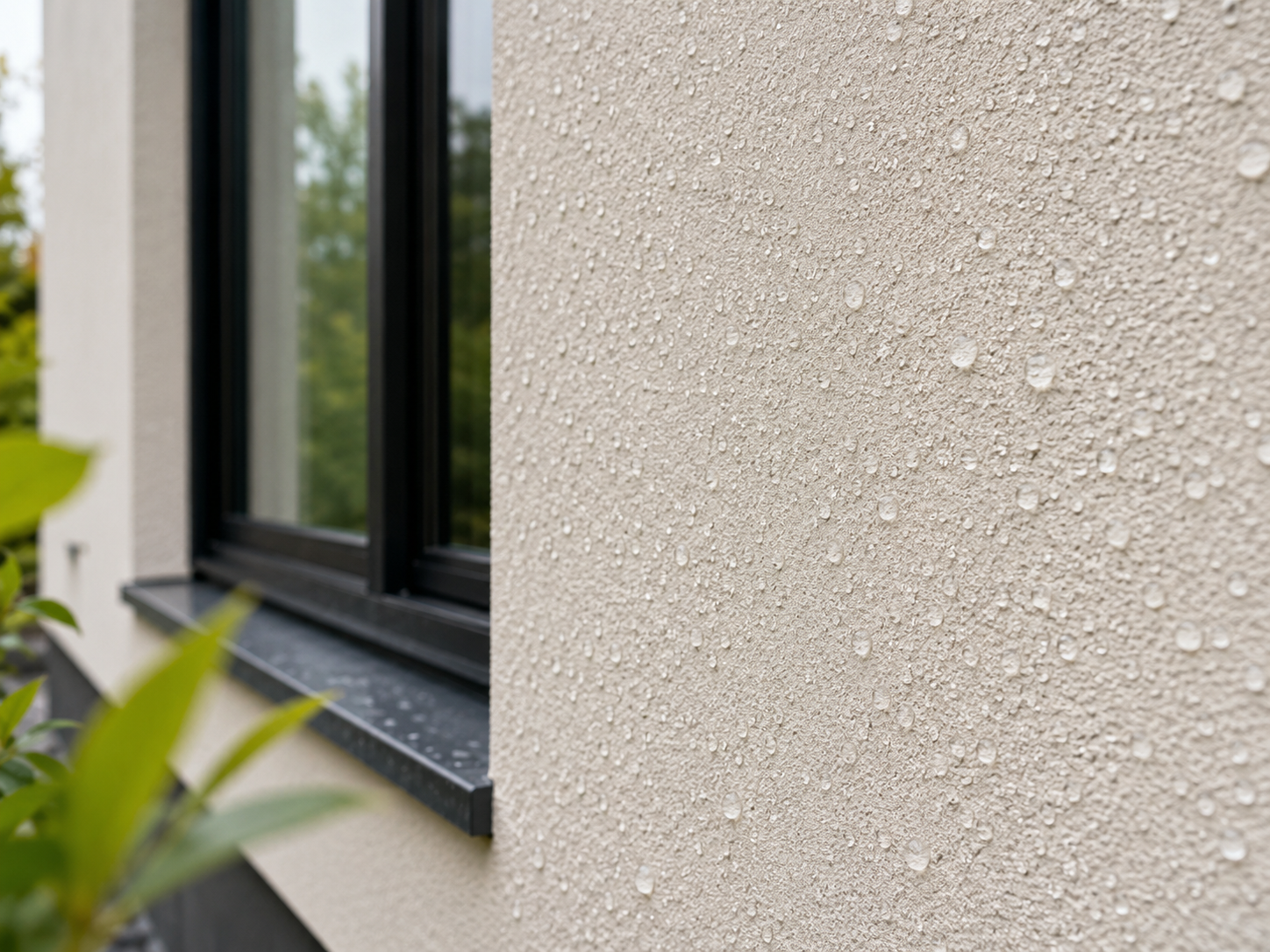 Effet perlant d'un hydrofuge de façade