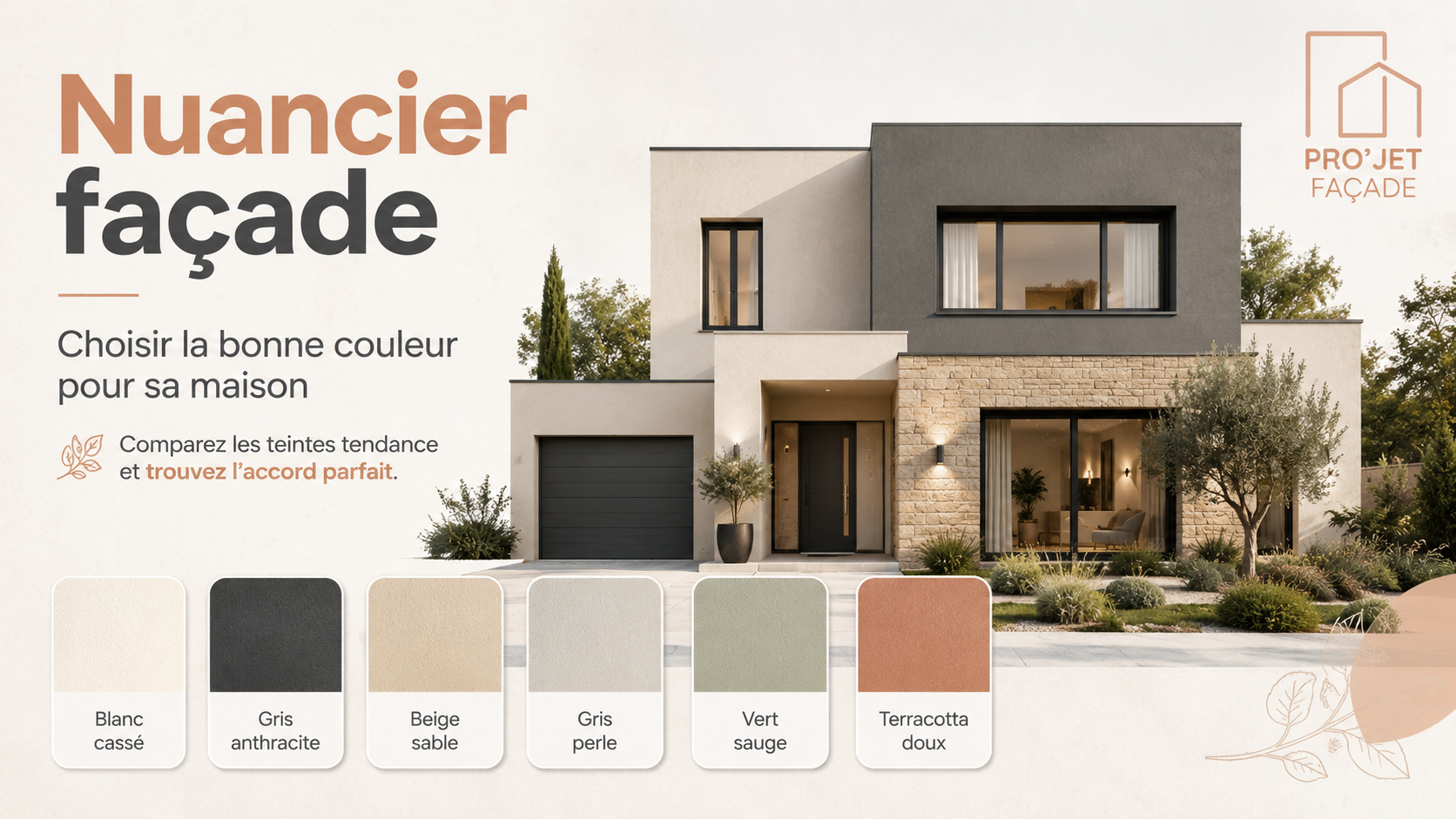 Nuancier pour choisir une couleur de façade
