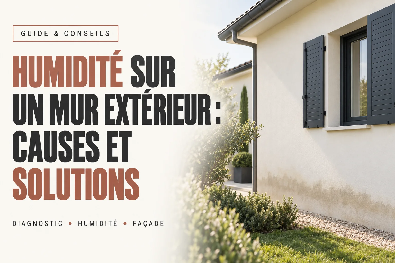 Humidité sur un mur extérieur : causes, signes et solutions